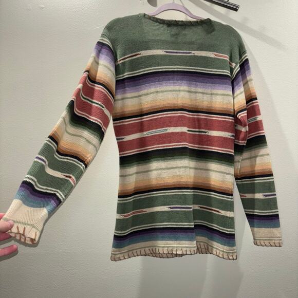 Ralph Lauren Country 90s Vintage Rare Western Aztec Southwest Sweater Cardigan - Picture 8 of 15